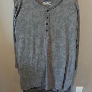 Under Armour Long Sleeve Gray Henley Shirt